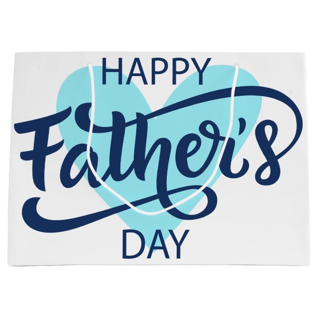 Happy Vathers Day Große Geschenktüte (Vorderseite)