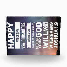 Happy Vathers Day - Joshua 1:9 Fotoblock