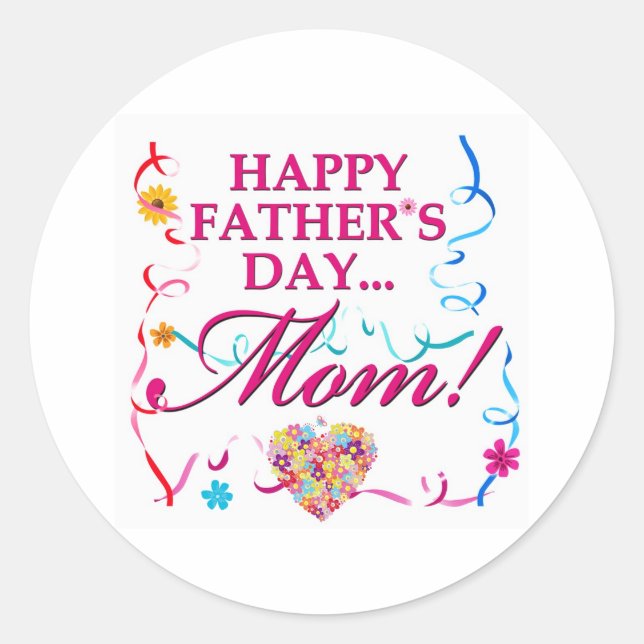 Happy Vathers Day Mama Sticker (Vorderseite)