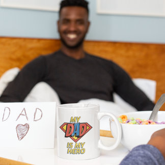 Happy Vathers Day Mein Vater ist mein Held Kaffeetasse