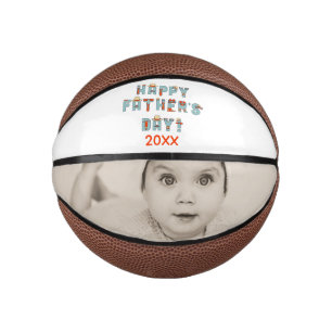 Happy Vathers Day Personalisiertes Foto Geschenk Mini Basketball