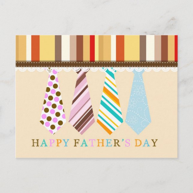 Happy Vathers Day Postkarte (Vorderseite)