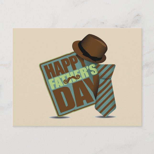 Happy Vathers Day Postkarte (Vorderseite)