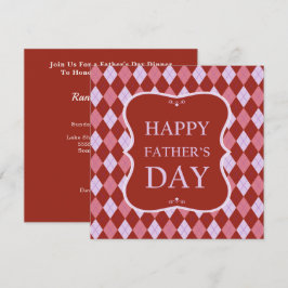 Happy Vathers Day Rosa Raute Dinner Party Einladung