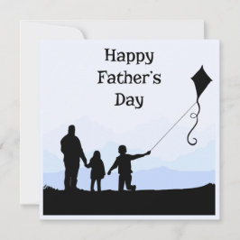 Happy Vathers Day Silhouette Family Wiedersehen Br Einladung