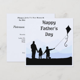 Happy Vathers Day Silhouette Family Wiedersehen Br Einladung