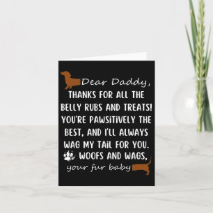 Happy Vathers Day to Best Dog Vater Shirt Dachsh Karte