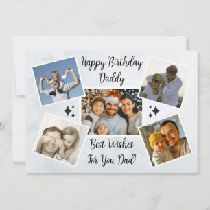 Happy Vathers Day Vater Custom 5 FotoCollage Cool Feiertagskarte