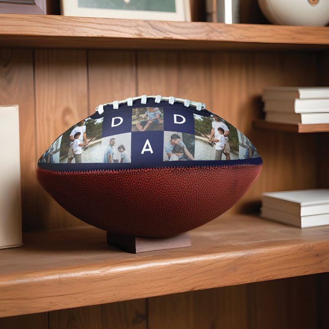 Happy Vathers Day Vater Foto Collage Grid Football (Happy Fathers Day Dad Photo Collage Grid Football)