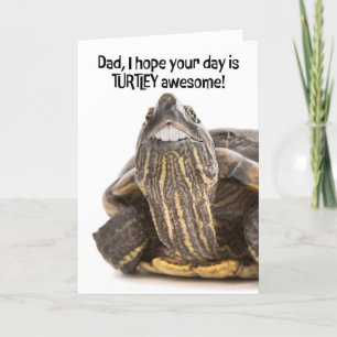 Happy Vathers Day Vater Schildkröte mit großen Zäh Feiertagskarte