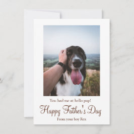 Happy Vathers Day vom Hund Custom Hund Foto Mitteilungskarte