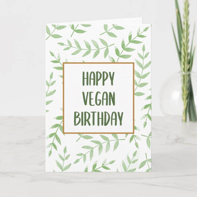 Happy Vegan Birthday Karte (Vorderseite)