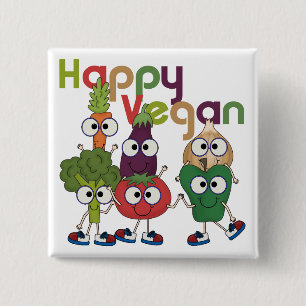 Happy Vegan Button