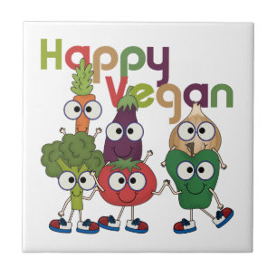 Happy Vegan Fliese
