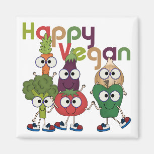 Happy Vegan Magnet