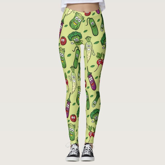 Happy Vegetables Muster Leggings