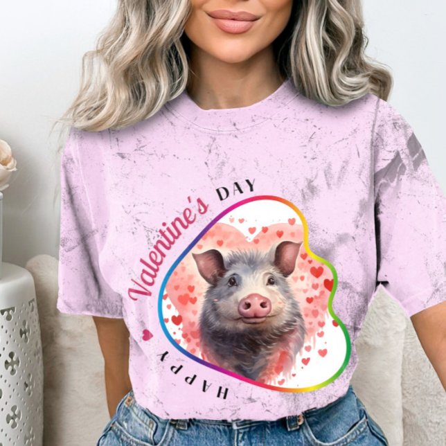 Happy Velentine's Day - Sweetheart's Embrace T-Shirt (Von Creator hochgeladen)