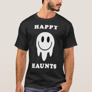 Happy verfolgt Niedliche Geister Themenpark Spuk T-Shirt