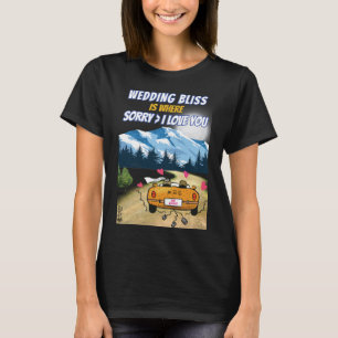 Happy Verheiratet Life Women Black T-Shirt