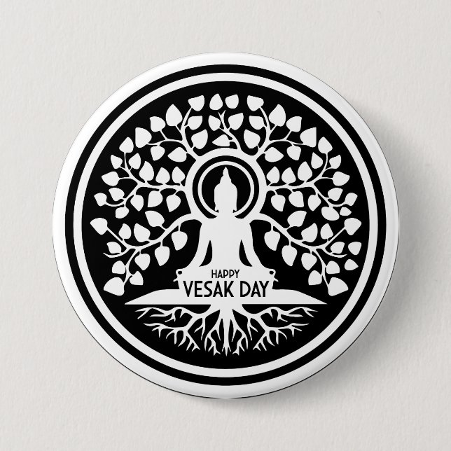 Happy Vesak Day Button (Vorderseite)