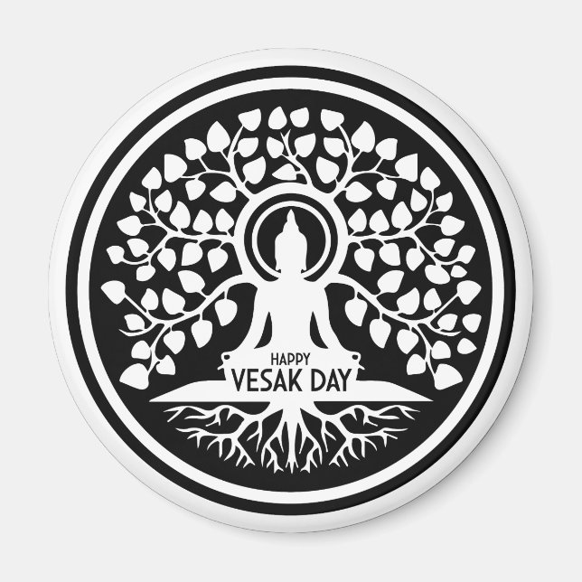 Happy Vesak Day Magnet (Vorne)