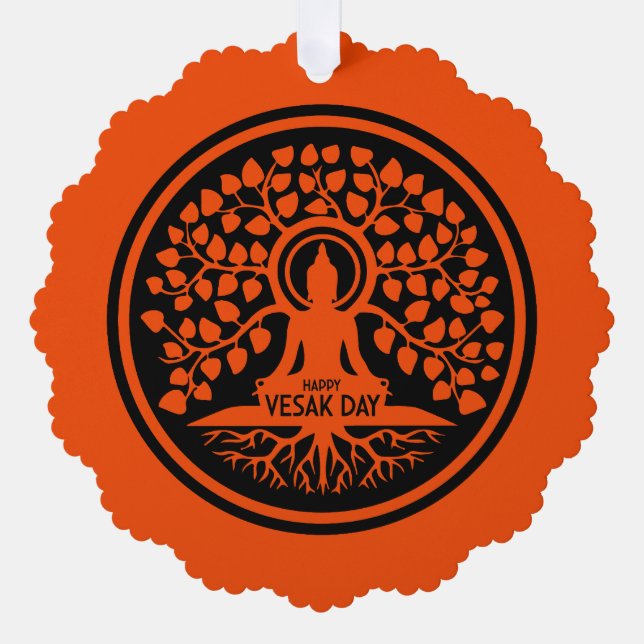 Happy Vesak Day Ornament Karte (Vorderseite)