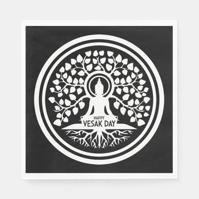 Happy Vesak Day Serviette (Vorderseite)