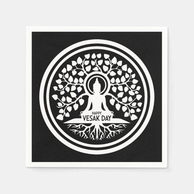 Happy Vesak Day Serviette (Vorderseite)