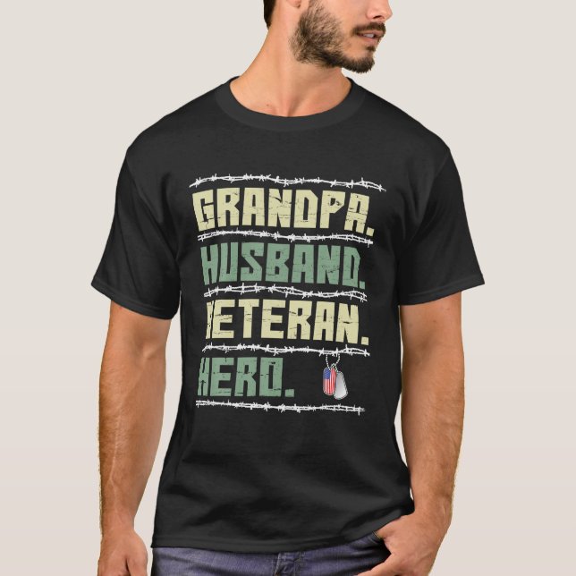 Happy Veteran Day Me Soldiers Opa Husband Vete T-Shirt (Vorderseite)