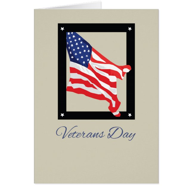 Happy Veterans Day, American Flag, Tan (Vorne)