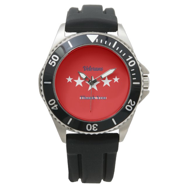 Happy Veterans Day Armbanduhr (Vorderseite)