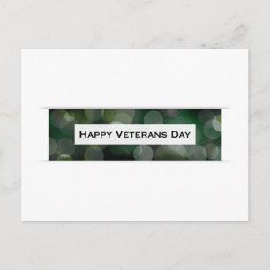 Happy Veterans Day (bokeh) Postkarte
