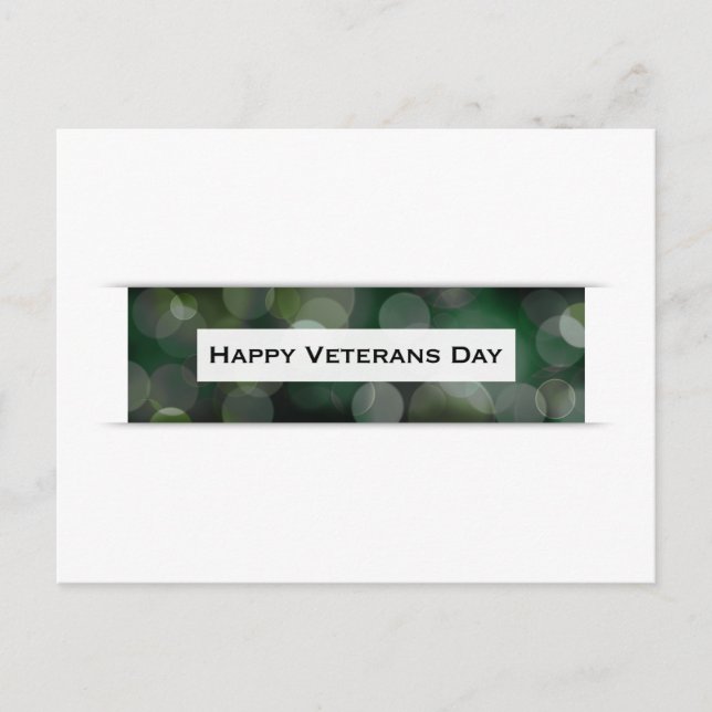 Happy Veterans Day (bokeh) Postkarte (Vorderseite)