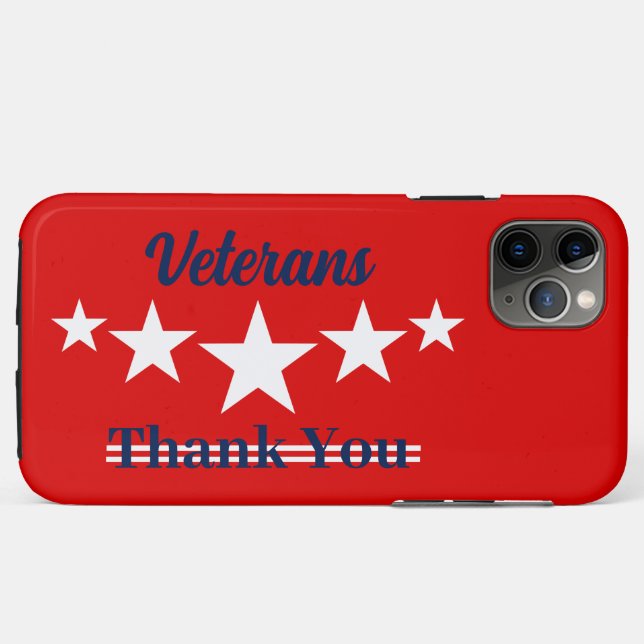 Happy Veterans Day Case-Mate iPhone Hülle (Rückseite (Horizontal))