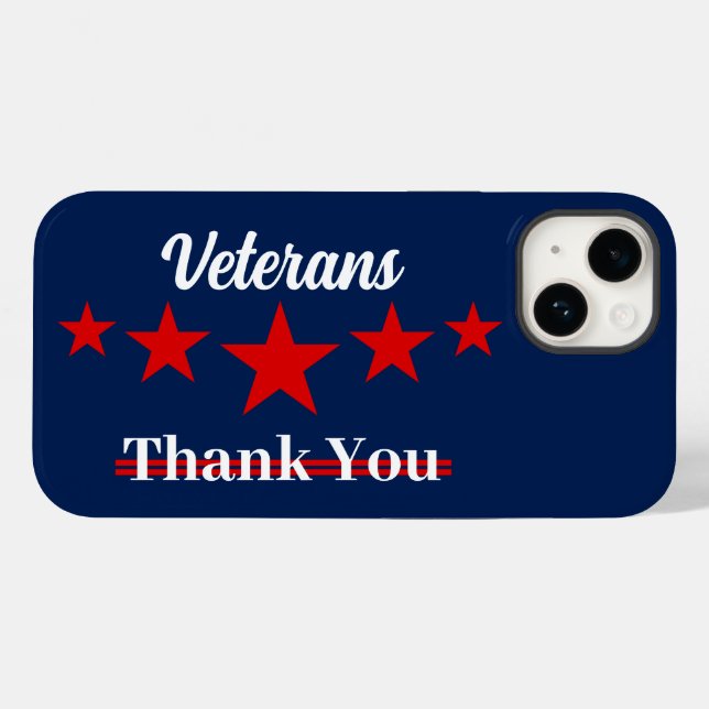 Happy Veterans Day Case-Mate iPhone Hülle (Rückseite (Horizontal))