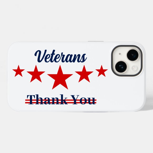 Happy Veterans Day Case-Mate iPhone Hülle (Rückseite (Horizontal))