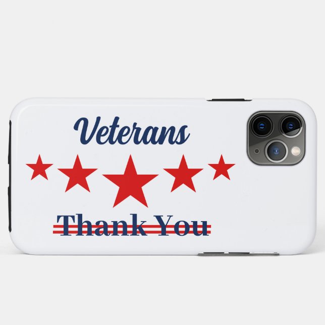 Happy Veterans Day Case-Mate iPhone Hülle (Rückseite (Horizontal))