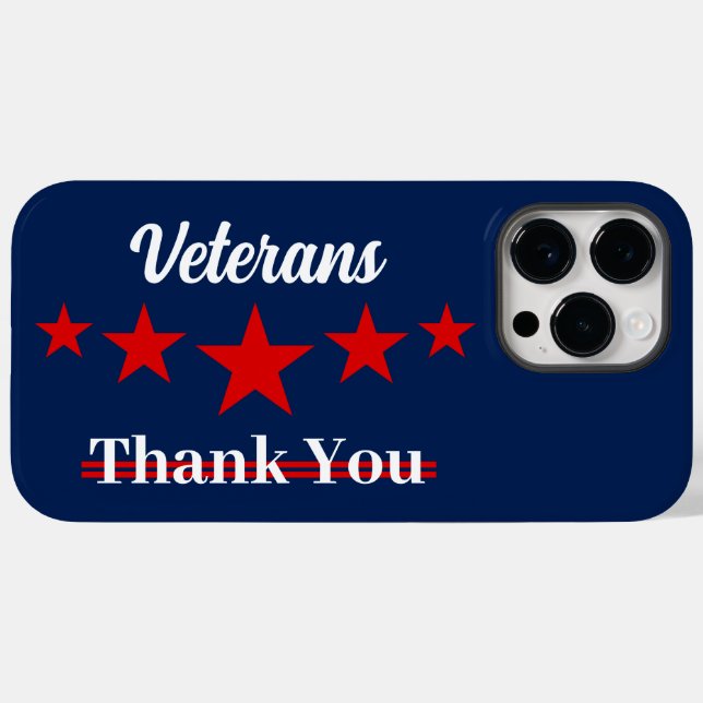 Happy Veterans Day Case-Mate iPhone Hülle (Rückseite (Horizontal))