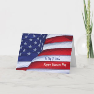 Happy Veterans Day Friend greeting card Karte