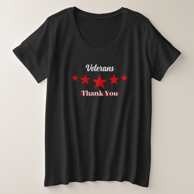 Happy Veterans Day Große Größe T-Shirt (Design vorne)