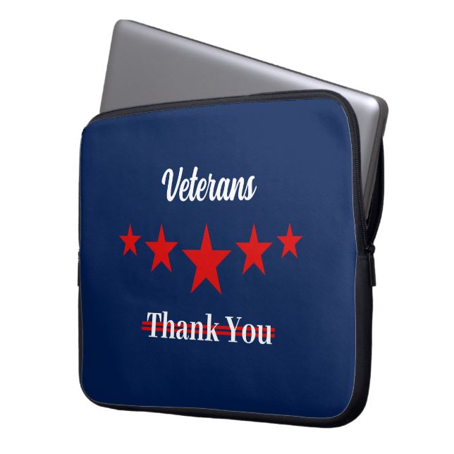 Happy Veterans Day Laptopschutzhülle (Vorderseite Links)