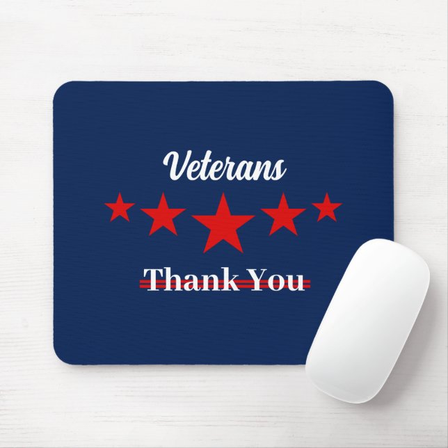 Happy Veterans Day Mousepad (Mit Mouse)