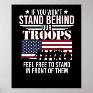 Happy Veterans Day Support hinter unseren Truppen Poster