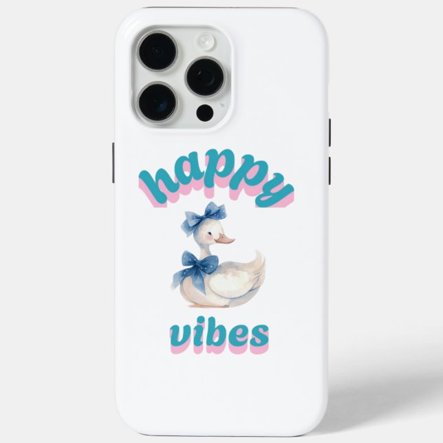 Happy Vibes Duck iPhone Case (Rückseite)