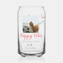 Happy Vibes Feiertagsamt Name Datum Hochzeit rot