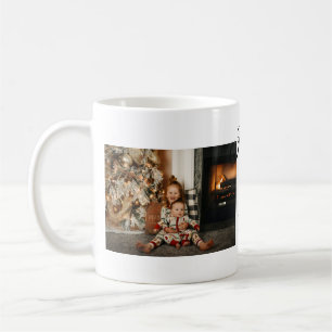Happy vibes Kinderfamilie Weihnachts Foto Einladun Kaffeetasse