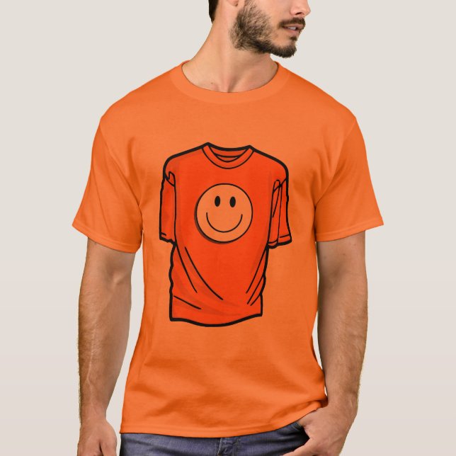 Happy Vibes Only – Classic Smiley Face T-Shirt Des (Vorderseite)