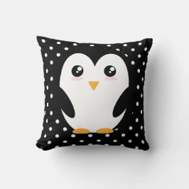 Happy Vibes: Pinguin & Polka Dots Pillow of Joy Kissen