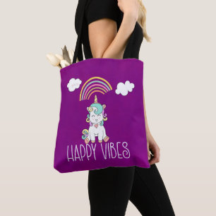 Happy Vibes Typografie Phantastisch Rainbow & Unic