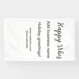 Happy vibes Weihnachtsfeiertage Grußgeschäft Banner